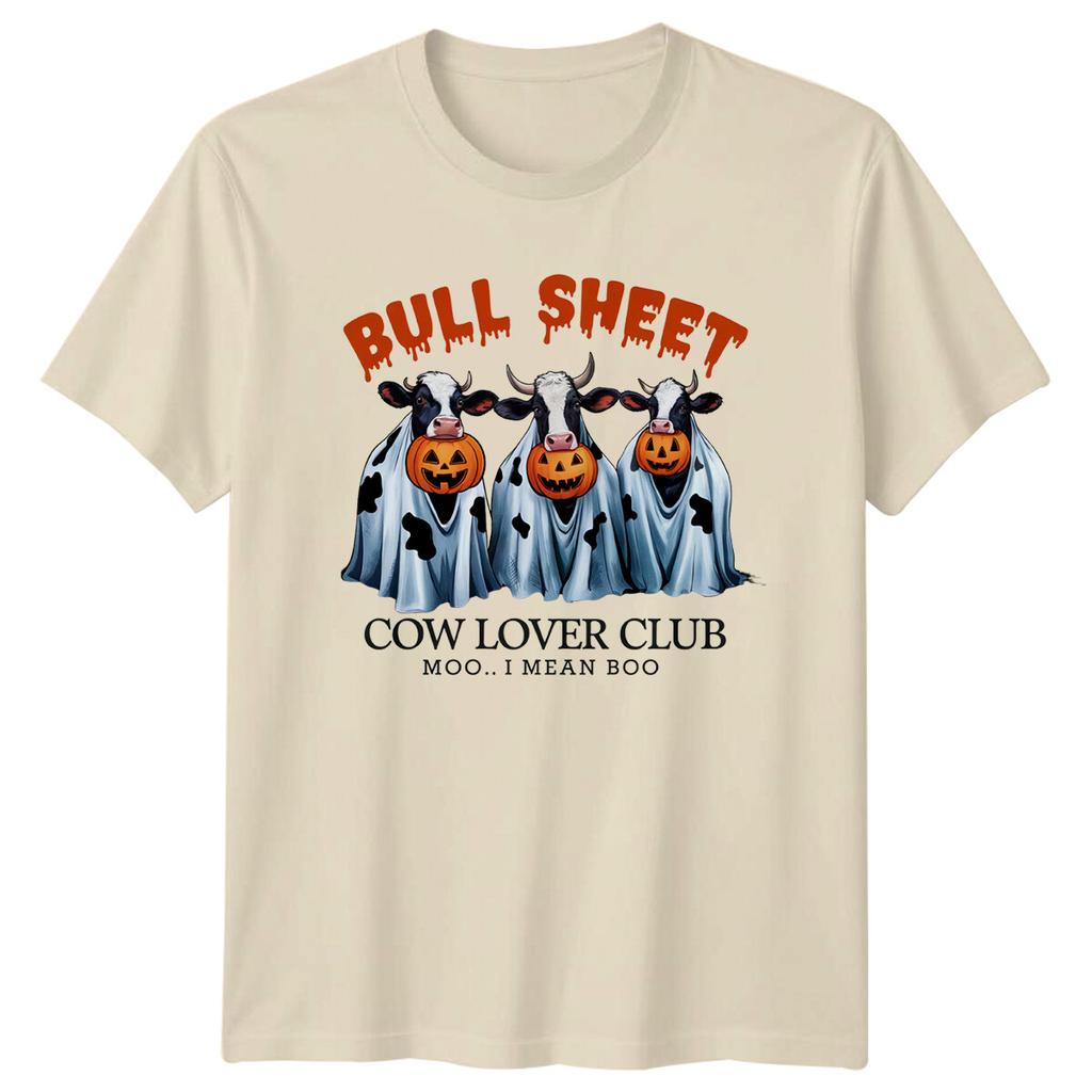 Bull Sheet Cow Lover Club Moo I Mean Boo Halloween Ghost TShirt
