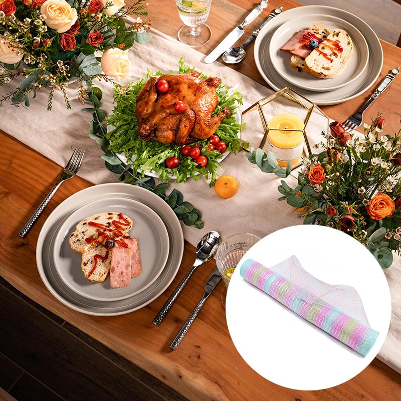 Один рулон полиэстера, новый продукт, 53 см, сетка, пасхальный венок, материал, красочная сетка, праздничное украшение, многостиль