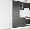 VidaXL Kitchen Cabinet Kalmar Black Engineered Wood, White Kitchen Cabinet, Side Kitchen Cabinet, Furniture 853628