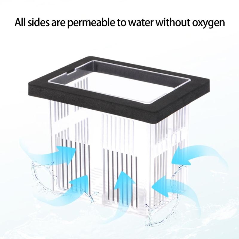 MultiPurpose Floating Hatchery Breeding Container For Water Plant Fish Eggs Clear Hatching Nursery Box Easy to Clean
