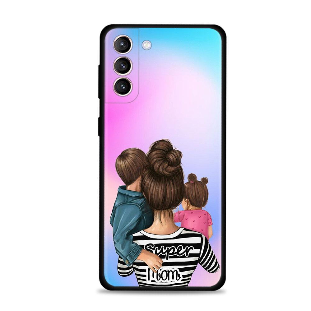 Чехол Super Mom для маленьких девочек и мальчиков для Samsung Galaxy S22 S21 S20 Ultra FE S22 S21 S20 S10 S9 S8 Plus 4G 5G S10e S7 Edge TPU Coque