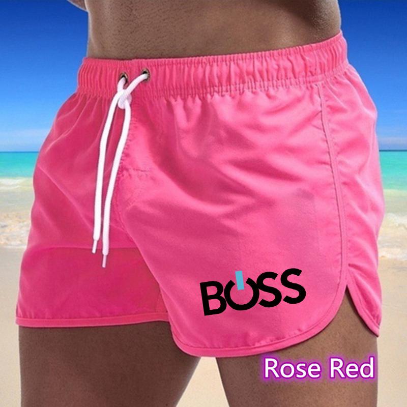 2025 Summer New Men's Quick-Drying Swim Trunks Sports Pants Swimwear Beach Shorts Jogging Shorts Sports Creative Letter Printing