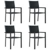 Day and Night - Day and Night Garden Chairs 4 Units Plastic with Black Rattan Look