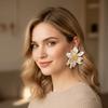 Acrylic Elegant Dangle Earrings Exaggerated Flower Earrings Fashion Flowers Stud Earrings  Women