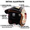 DOT сертифицированный ретро мотоциклетный шлем Cafe Racer Open Face Casco Moto Мотоциклетные аксессуары Мужские мотошлемы