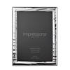 Impressions 999 Silver Narrow Wave Photo Frame 5 x 7 Wood Back Made In Italy