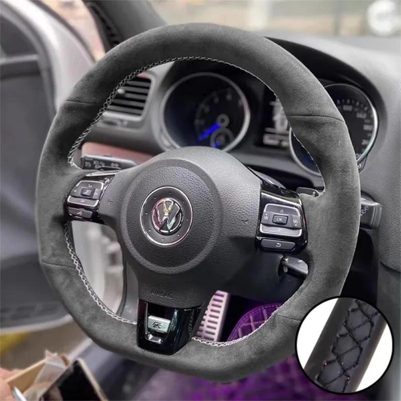 Чехол на руль автомобиля своими руками из замши для Volkswagen Golf 6 GTI MK6 VW Polo GTI Scirocco R Passat CC R-Line 2010 Автоаксессуары