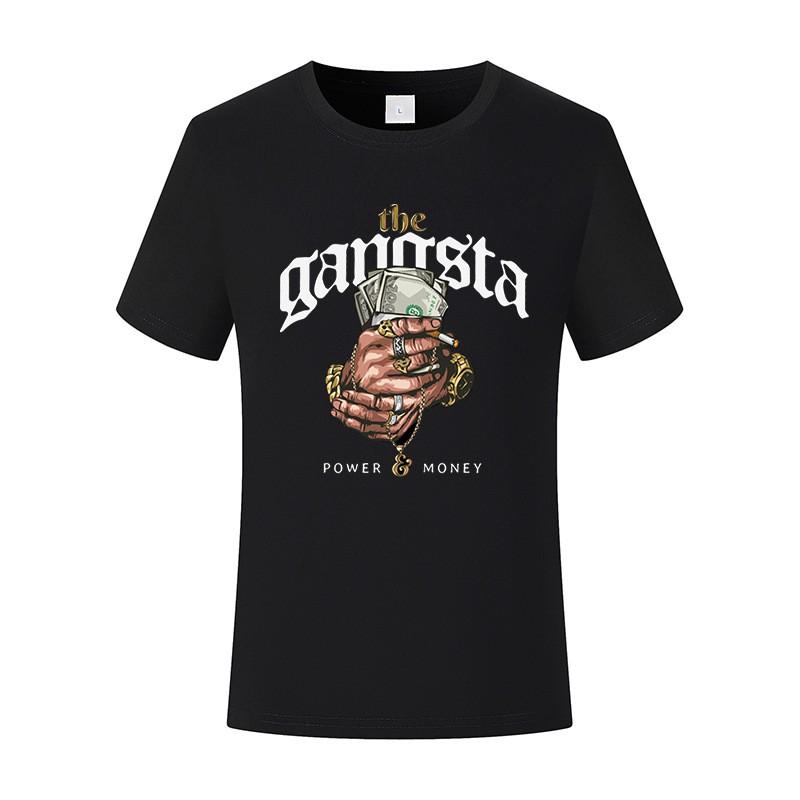 Men's Printed Youth Pure Cotton Couple Short-sleeved T-shirt Summer Comfortable and Breathable Round-neck Clothing