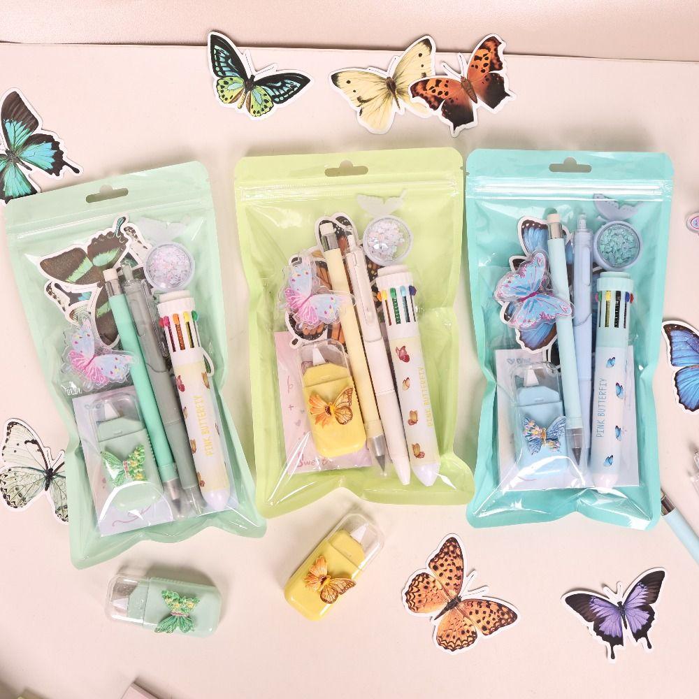 Dreamy Butterfly Theme Stationery Kit Complete Stationery Ballpoint Pen Gel Pen  School Supplies