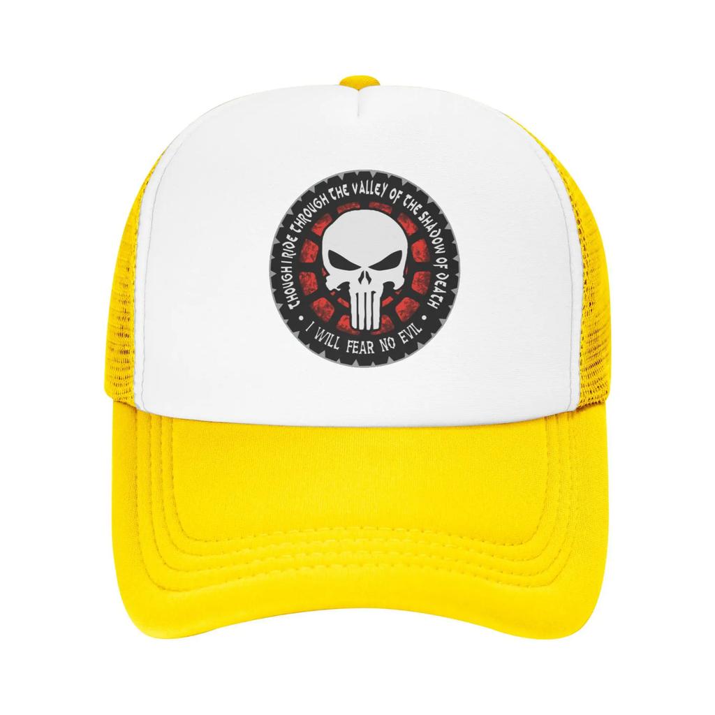 Через Долину Тени Смерти Наказатель Скелет Путешествия Сетчатые Бейсболки Мужские Пляжная Кокетливая Шляпа Хип-Хоп Кепка Тракер