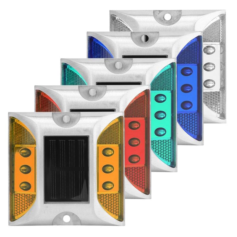 Ground Lights LED Solar Power Ground Marker Lights Waterproof Outdoor Driveway Road Highway Spike Lamp Solar Power Ground Light