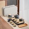 Portable Coarse Pottery Anti-scalding Hand Tea Set Storage Bag Outdoor Aoyama Kung Fu Teapot Ceramic Set
