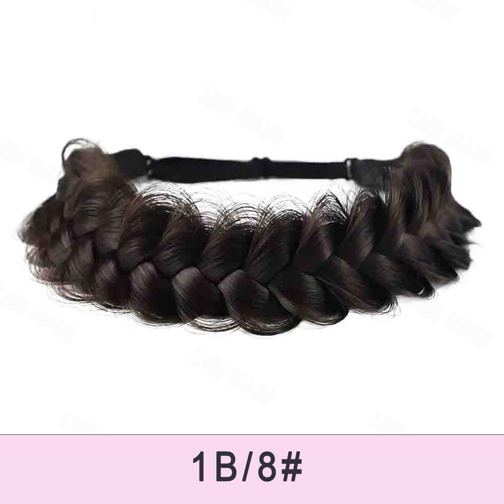 MISS WIG Регулируемая плетеная повязка на голову ручной работы - высокотемпературный головной убор из натурального волокна для женщин