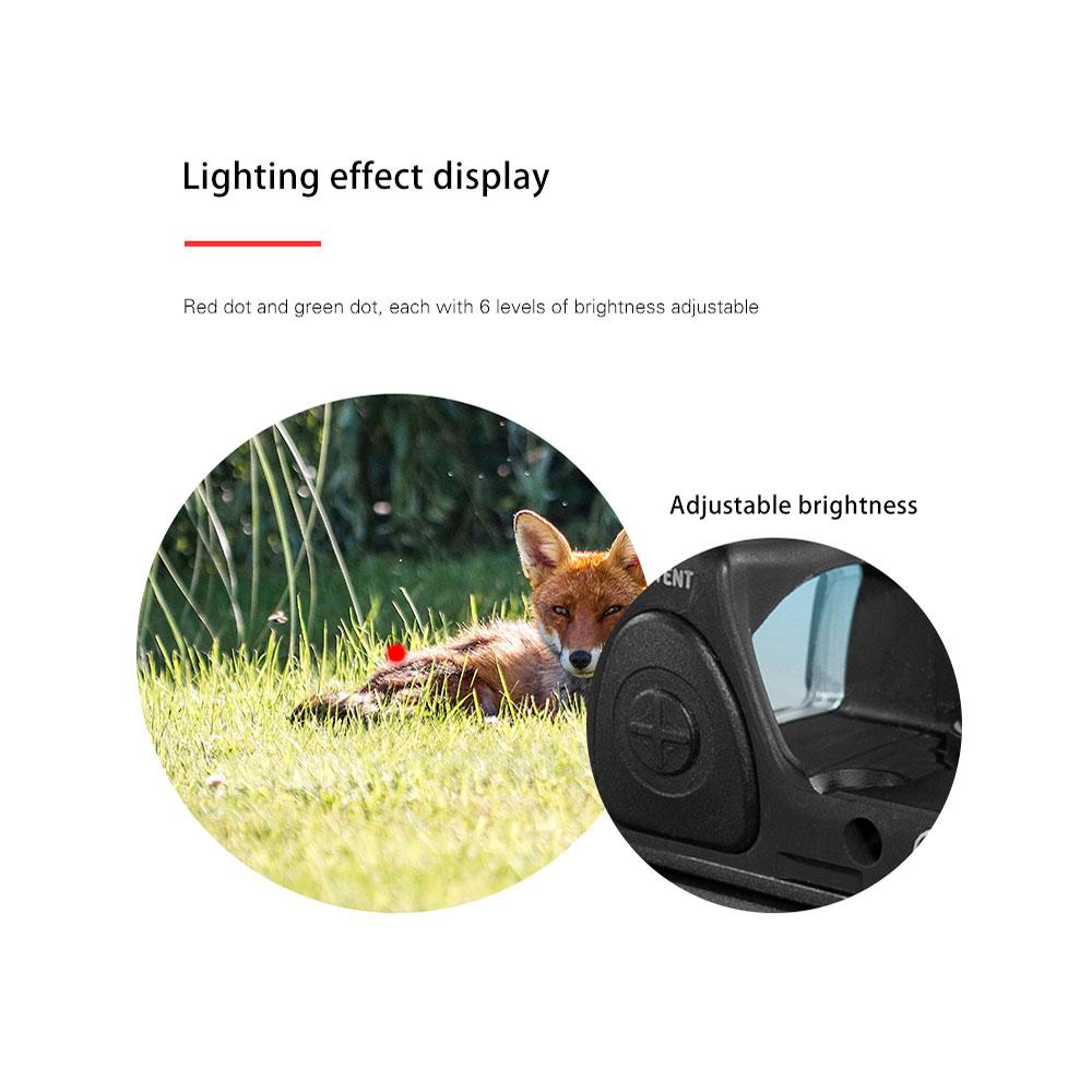 Нейлоновый мини RMR Red Dot 20 мм коллиматорный прицел Glock / винтовочный коллиматорный прицел подходит для 20 мм направляющей для страйкбола / охотничьей винтовки