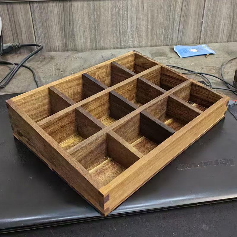 Wooden Spice Rack with 12 Compartments for Kitchen Storage