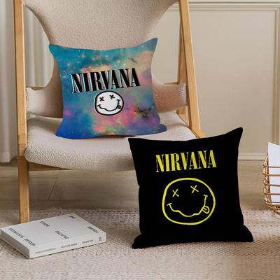 Наволочка с логотипом N-Nirvana, чехол для подушки, автомобильная декоративная наволочка для дивана, автомобиля, рождественский подарок, 40x40см 45x45см