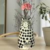 Dotted Cat Flower Vase Desktop Decoration Resin Cartoon Kitten Floral Plants Vase Indoor Real Dried Flower Holder Floral Arrangement Container
