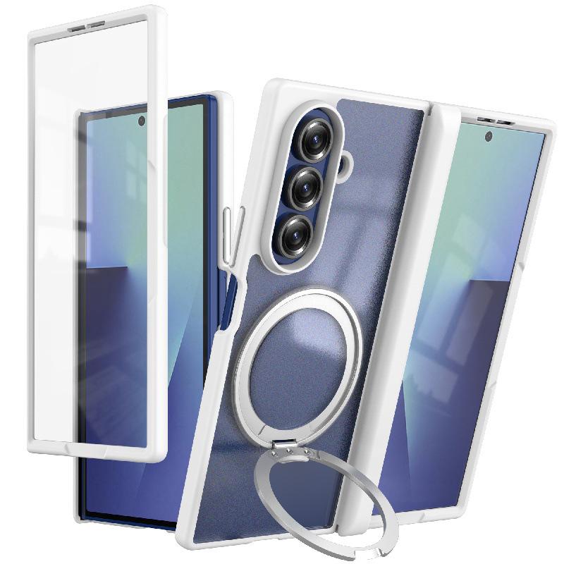 Минималистичный ударопрочный чехол с вращением на 360° для Samsung Z Fold7: Жесткий ПК-чехол с защитой от царапин