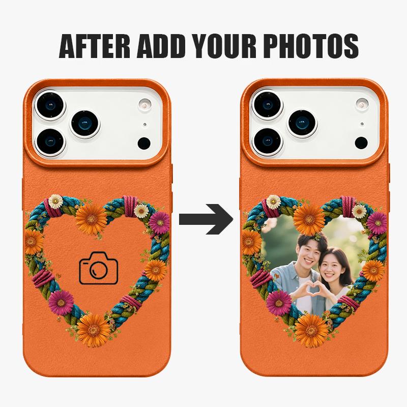 Customized Photo Phone Case For iPhone 17 Pro 16e 16 15 14 Pro Max 13 12 Pro 11 Air Love Heart Frame DIY Design TPU Back Cover