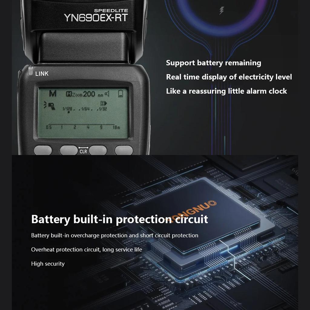 YONGNUO YN690EX RT On camera Flash Light Master Slave Speedlite GN60 TTL 1 8000s HSS 1s Recycle Time with 2.4G Wireless
