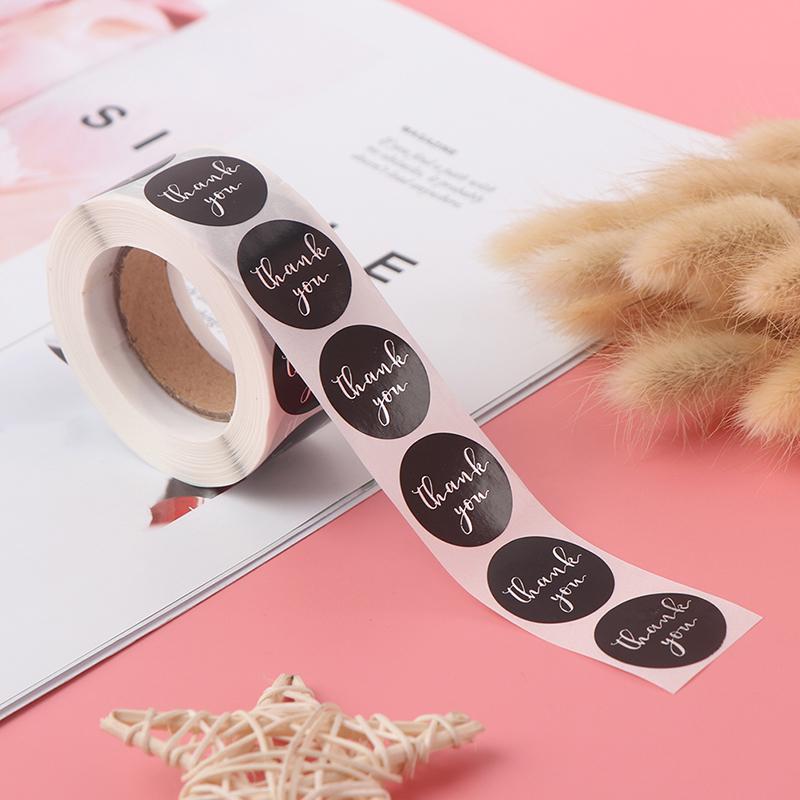 500 шт./рулон стикеров с надписью «Спасибо» для декора кексов в стиле скрапбукинга