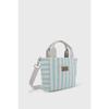 Women's Striped Mini Linen Tote Bag