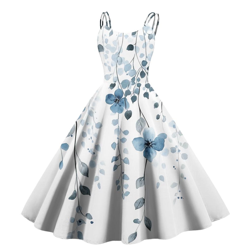 Женское сексуальное платье с открытыми плечами в стиле панк-винтаж с цветочным принтом