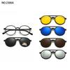 5 Lenes Magnet Clip Sunglasses Square Men Polarized Gray  Frame Custom Prescription Women Myopia Glasses