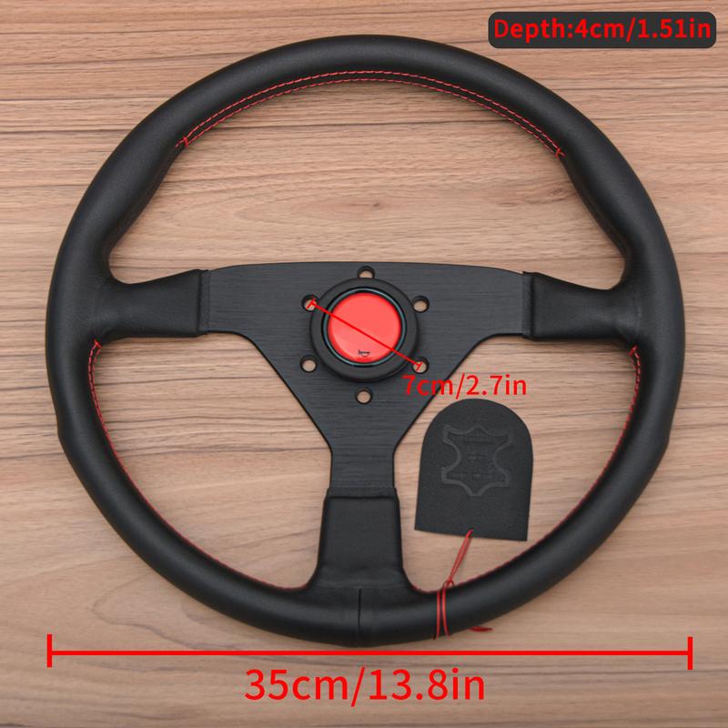Универсальный кожаный руль из микрофибры JDM Racing Sports Gaming Руль 14 дюймов
