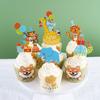 Jungle Animal Cupcake Decoration Cartoon Elephant Lion Giraffe Cake Decoration Wildlife Park Wild One Birthday Party Supplies