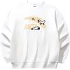 Anta Lifestyle Series Logo Round Neck Comfortable Breathable Versatile Loose Sweatshirt Unisex Sweatshirt Ivory 972518713-5