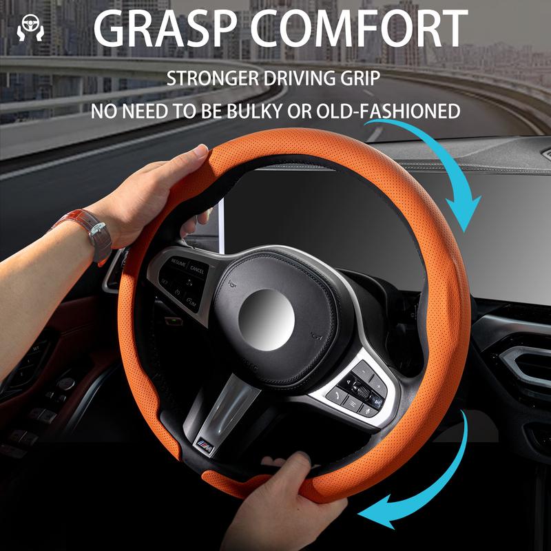 Подходит для чехлов на руль автомобиля Peugeot 206 207 308 308SW 508 3008 Rifter Partner e-3008 Автомобильные запчасти Все сезоны