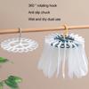 360-degree Rotation Multifunctional Socks Drying Rack Underwear Bra Towel Drying Hanger Bathroom Balcony