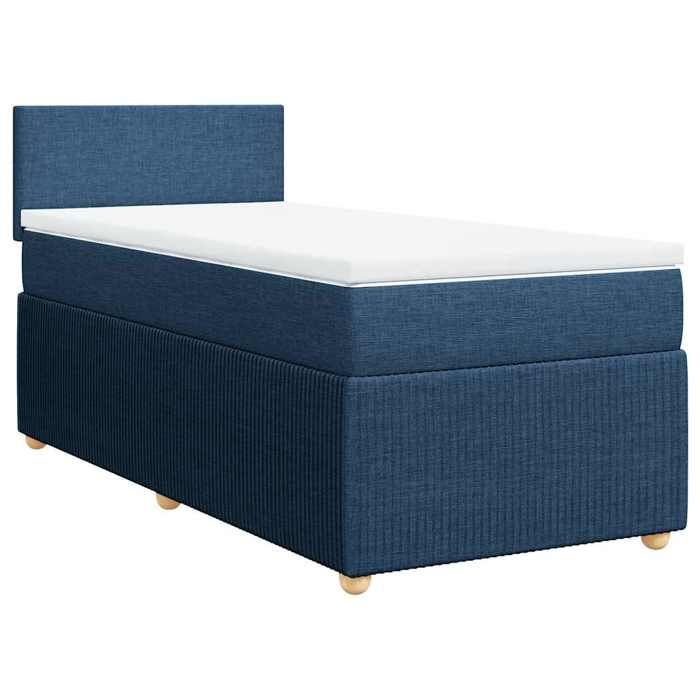 Maison Exclusive - Sommier à lattes de lit avec matelas Bleu 80x200 cm Tissu