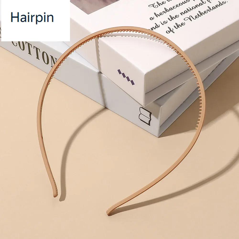 Colorful Matte Plastic Headband Korean Style Anti Slip Teeth Hair Clasp for Women Face Wash Press Hair Comfortable