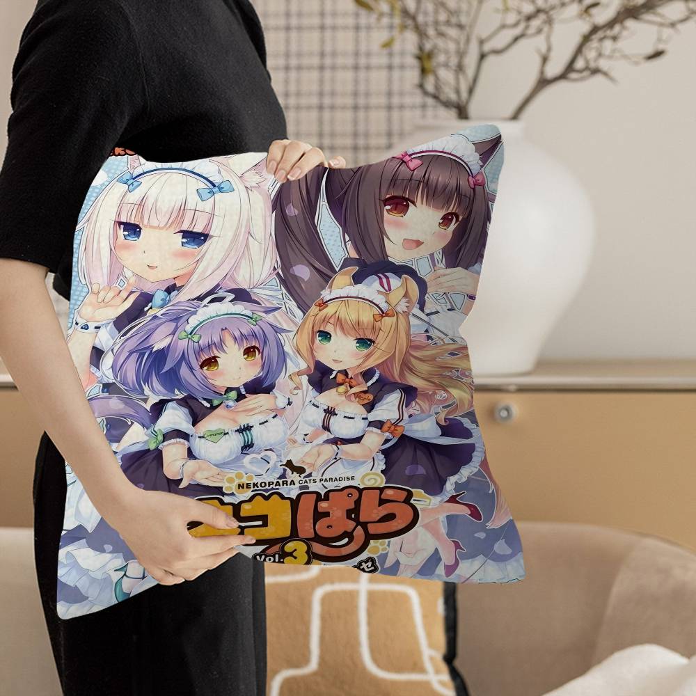 N-Nekopara Игра Горничная Аниме Наволочка Мультяшный Подарок Чехол для Подушки Спальня Дом Диван Стул Сиденье Декор Наволочка