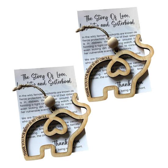 Yousheng 1/2/3/5/10 шт. Подарок дружбы сестринское слоновое деревянное украшение в виде слона с картой истории Рождественский подарок дружбы для женщин племени