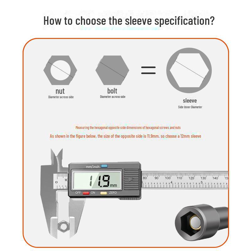 Набор инструментов: магнитная дрель с шестигранной головкой 8 мм и гаечный ключ