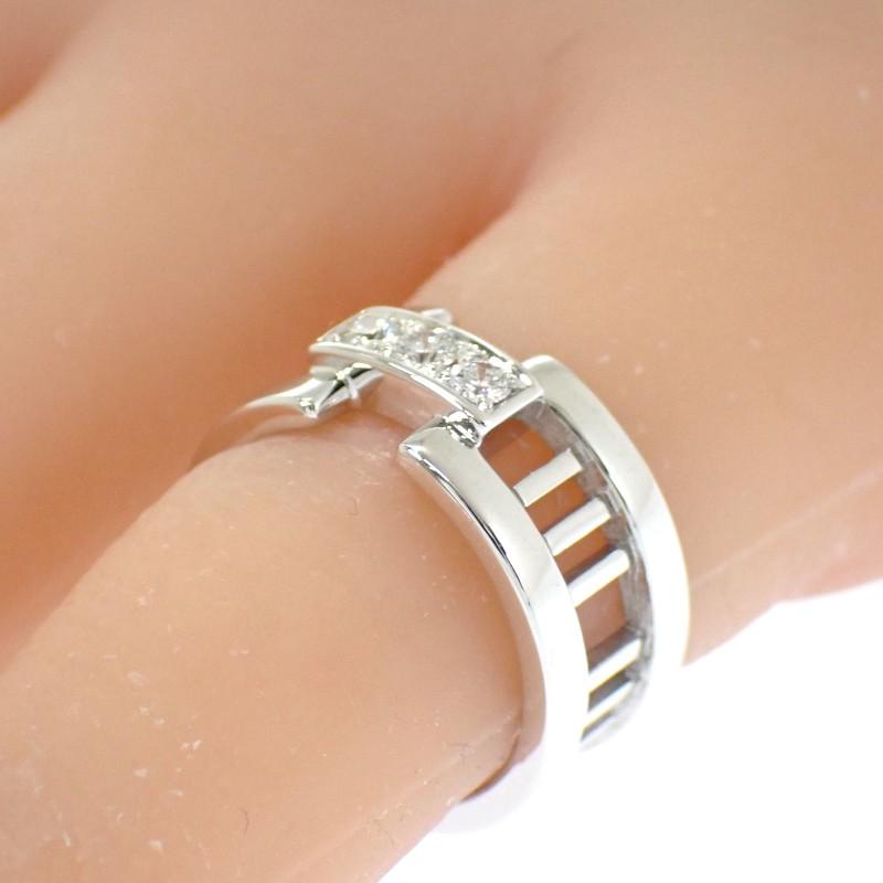 TIFFANY&Co.  # 8(Размер Японии) кольцо K18 из белого золота для женщин