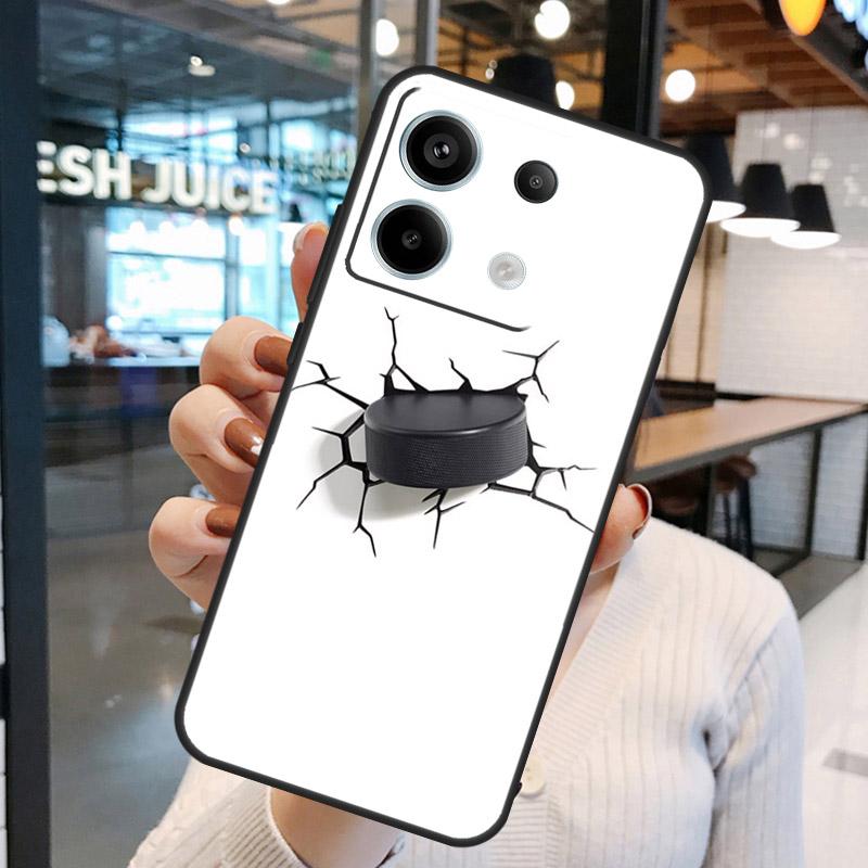 Чехол для телефона Xiaomi Redmi Note 11 9 10 12 13 14 15 Pro Plus Redmi 15 15C 10C 12C 13C 14C с рисунком клюшки и шайбы