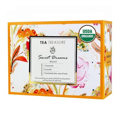 Травяной чай для хорошего сна (18 пак, 2 г), Sweet Dreams Tea,  Tea Treasure