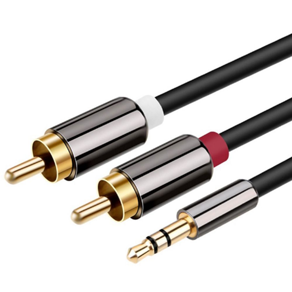 Computer DVD Amplifier RCA Male Speaker Headphone 3.5 To 2RCA Audio Cable Splitter RCA Cable