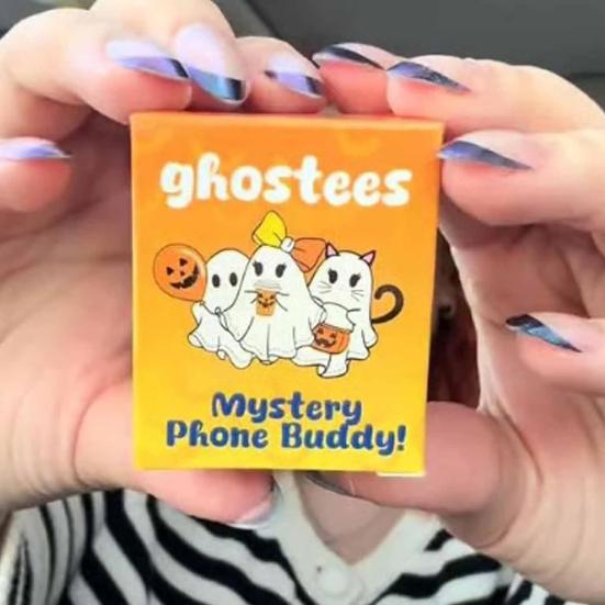 Halloween Ghost Phone Buddy Mini Ghost Figures Adhesive Phone Accessory Cute Stick-On Ghost Phone Topper for Smartphone Desk Decor