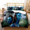 Принт из фильма Аватар Комплект постельного белья из трех предметов Модная вещь Для детей или взрослых Для кроватей Пододеяльники Наволочки Комплект постельного белья Подарок