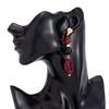 Retro Luxury CCB Pendant Dangle Earrings Irregular Design Drop Ear Jewelry  Daily Wear