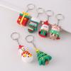 6pcs PVC Christmas Series Pendant Keychain, Fashion Cute Santa Claus Tree Gloves Bag Accessories, Christmas Small Gifts