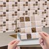 10x Household Kitchen Waterproof Creative Tile Stickers Three-dimensional Bright Film Mosaic Sticker Self-adhesive Wall Home Decor KTY