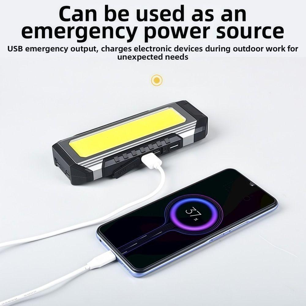 LED COB Work Light 2×18650 Camping Torch Light Magnetic Flashlight  Outdoor Night Lighting