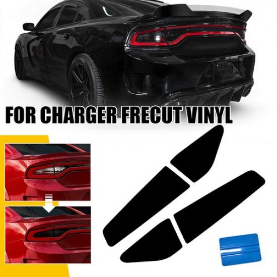 2 Комплекта Для DODGE CHARGER 2015- Задний Фонарь Предварительно Вырезанная Тонировка Задняя Накладка Винил Темный