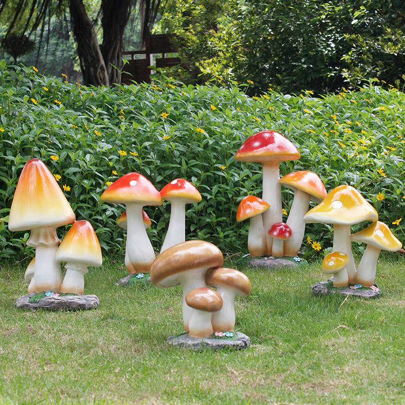 Вилла, сад, украшение для двора, открытый общественный парк, лужайка, имитация смолы, украшение в виде грибов, пейзажная скульптура